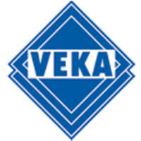 Blaues VEKA Logo mit weisser Schrift in einer Raute